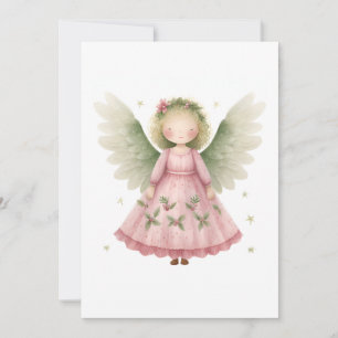 Cartes Pour Fêtes Annuelles Adorable Ange Blank Christmas Note Card