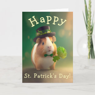 Cartes Pour Fêtes Annuelles Adorable Guinéen Cochon Bonne Tente Saint Patrick 