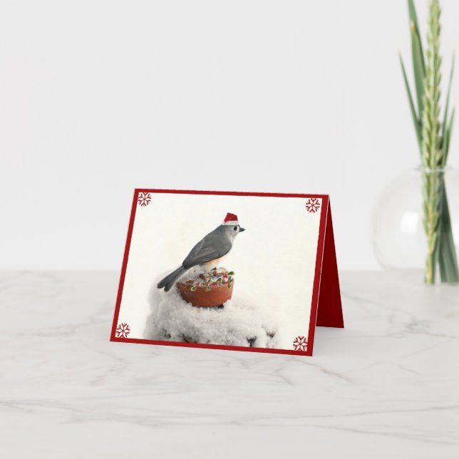 Cartes Pour Fêtes Annuelles Adorable Holiday Tufted Titsouris (Devant)
