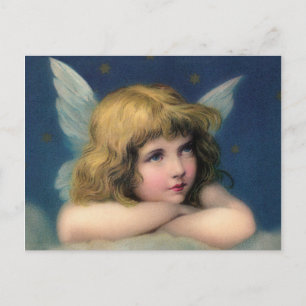 Cartes Pour Fêtes Annuelles Adorable Noël Angel Vintage