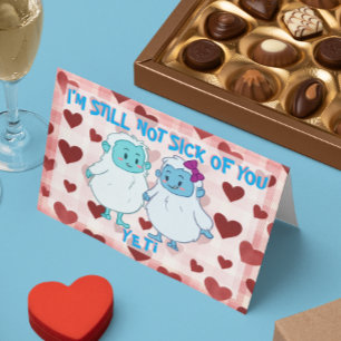 Cartes Pour Fêtes Annuelles Adorable pas malade de toi Yeti Valentine's Day Ca