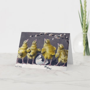 Cartes Pour Fêtes Annuelles Adorable poussins de Pâques Vintages