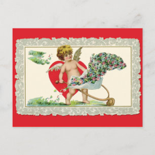 Cartes Pour Fêtes Annuelles Adorable Vintage Cherub Valentine