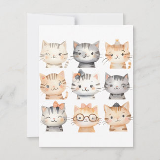 Cartes Pour Fêtes Annuelles Adorables chatons joueurs