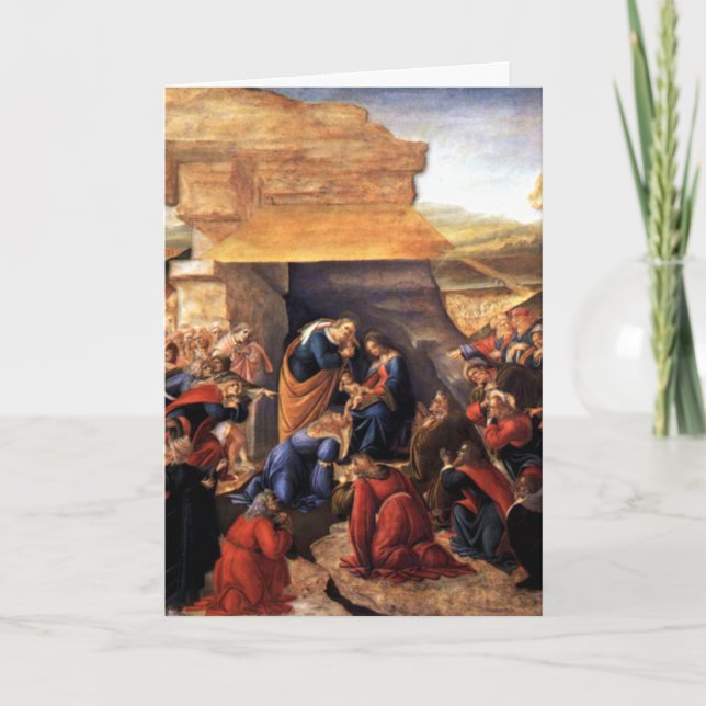 Cartes Pour Fêtes Annuelles Adoration de la Magi - Botticelli (Devant)