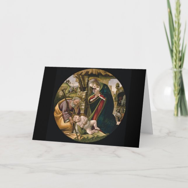 Cartes Pour Fêtes Annuelles Adoration de l'enfant du Christ (Devant)