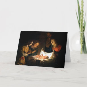 Cartes Pour Fêtes Annuelles Adoration de l'Enfant Jésus - Honthorst