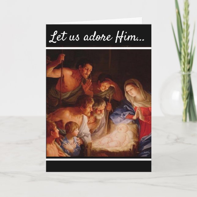 Cartes Pour Fêtes Annuelles Adoration de Shepherd (Devant)
