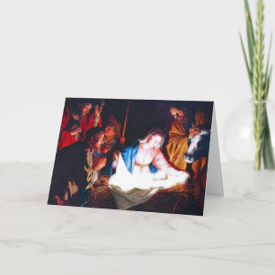 Cartes Pour Fêtes Annuelles Adoration des bergers