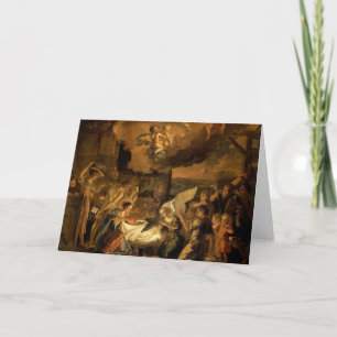 Cartes Pour Fêtes Annuelles Adoration des bergers beaux-arts Noël