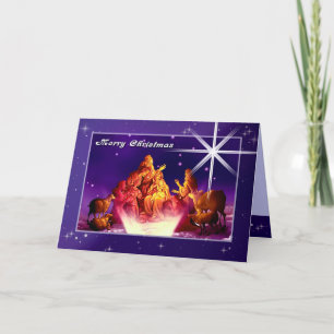 Cartes Pour Fêtes Annuelles Adoration des bergers. Noël
