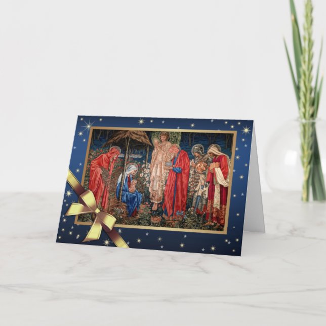 Cartes Pour Fêtes Annuelles Adoration des Mages. Noël des beaux-arts (Devant)