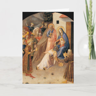 Cartes Pour Fêtes Annuelles Adoration des Mages par Fra Angelico 1423