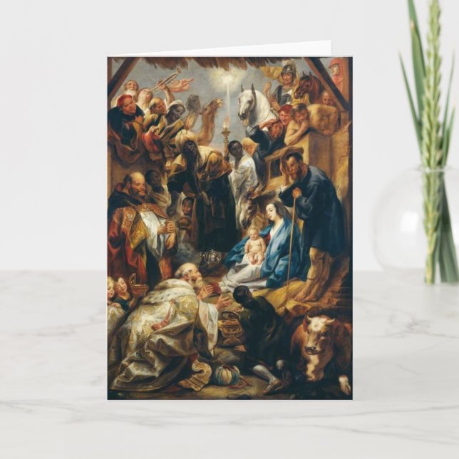 Cartes Pour Fêtes Annuelles Adoration des Magi par Jordaens (Devant)
