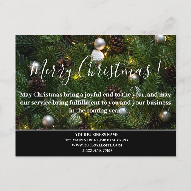 Cartes Pour Fêtes Annuelles Affaires de Noël personnalisées (Devant)