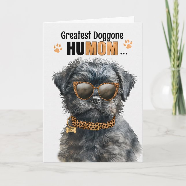 Cartes Pour Fêtes Annuelles Affenpinscher Dog Best HuMOM Jour des Mères (Devant)
