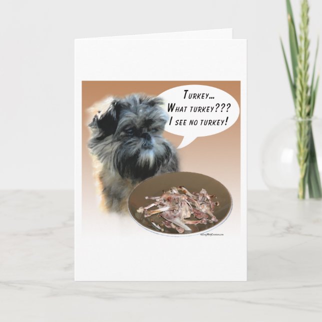 Cartes Pour Fêtes Annuelles Affenpinscher Turquie (Devant)