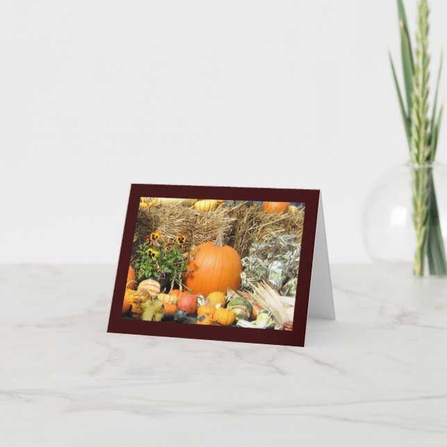 Cartes Pour Fêtes Annuelles Affichage de thanksgiving (Devant)
