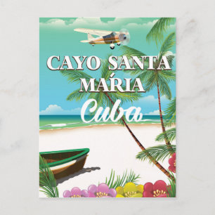 Cartes Pour Fêtes Annuelles Affiche de vacances de plage cubaines Cayo Santa M