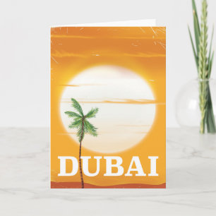 Cartes Pour Fêtes Annuelles Affiche de vacances de style vintage à Dubaï