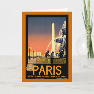 Cartes Pour Fêtes Annuelles Affiche de Vintage voyage de Paris