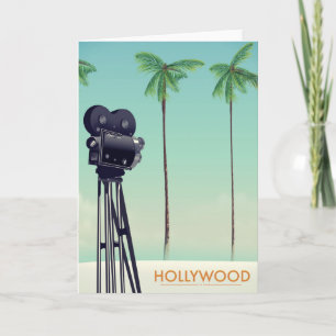 Cartes Pour Fêtes Annuelles Affiche de voyage caméra vintage Hollywood