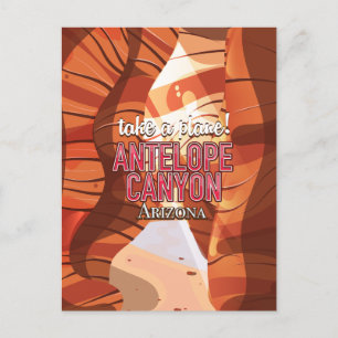 Cartes Pour Fêtes Annuelles Affiche de voyage dans le canyon Antelope Arizona.