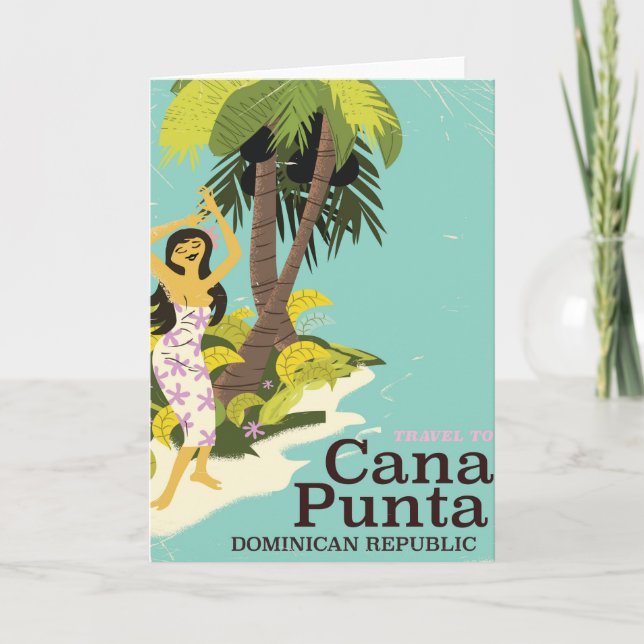 Cartes Pour Fêtes Annuelles Affiche de voyage de la République Dominicaine de (Devant)