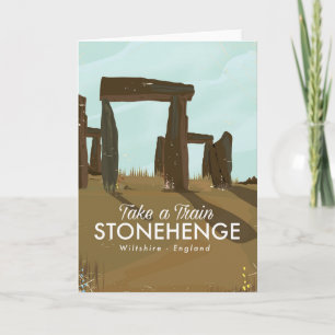 Cartes Pour Fêtes Annuelles Affiche de voyage en train Stonehenge Wiltshire