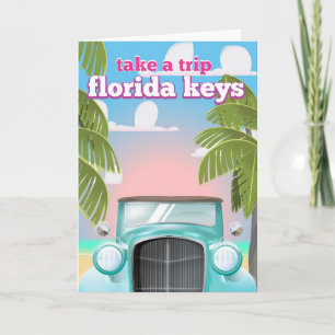 Cartes Pour Fêtes Annuelles Affiche de voyage Florida Keys