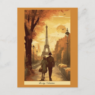 Cartes Pour Fêtes Annuelles Affiche de voyage, Romance in Paris personnalisabl