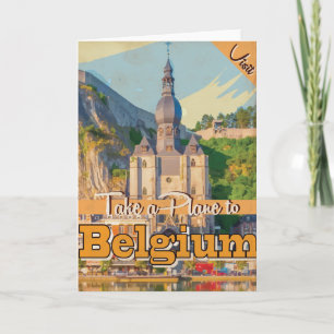 Cartes Pour Fêtes Annuelles Affiche de voyage vintage Belgique.