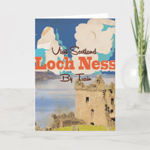 Cartes Pour Fêtes Annuelles Affiche de voyage vintage Loch Ness