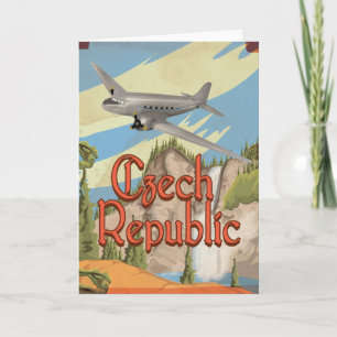 Cartes Pour Fêtes Annuelles Affiche de voyage vintage République tchèque