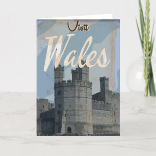 Cartes Pour Fêtes Annuelles Affiche de voyage Wales Vintage