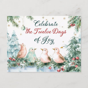 Cartes Pour Fêtes Annuelles Affiche des Douze Jours de Noël