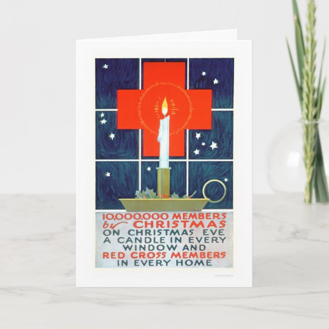Cartes Pour Fêtes Annuelles Affiche recruteuse de Noël de Croix-Rouge (Devant)