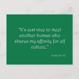 Cartes Pour Fêtes Annuelles Affinity for Elf culture Postcard