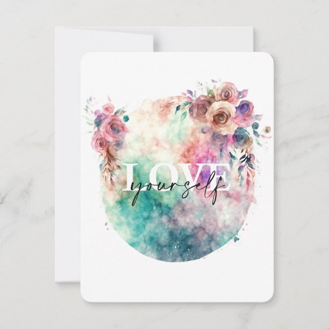Cartes Pour Fêtes Annuelles affirmation positive - Aimez-vous (Devant)