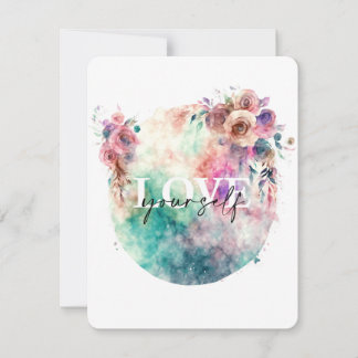 Cartes Pour Fêtes Annuelles affirmation positive - Aimez-vous