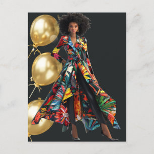 Cartes Pour Fêtes Annuelles African American Black Queen Melanin Sista Shopp