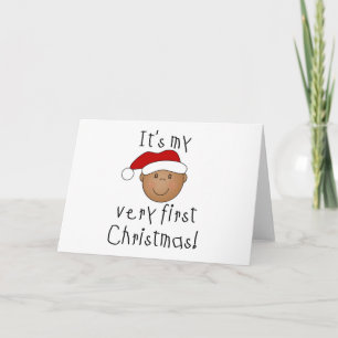 Cartes Pour Fêtes Annuelles African American Boy 1er Noël