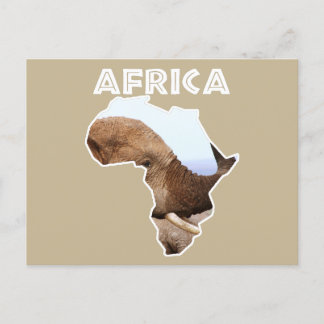 Cartes Pour Fêtes Annuelles Afrique Faune Continent Odeurs d'éléphants