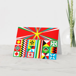Cartes Pour Fêtes Annuelles Afrique Print Design Kente Cloth Tribal Motif