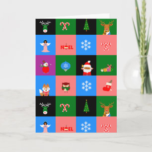 Cartes Pour Fêtes Annuelles afrique santa claus colorblock