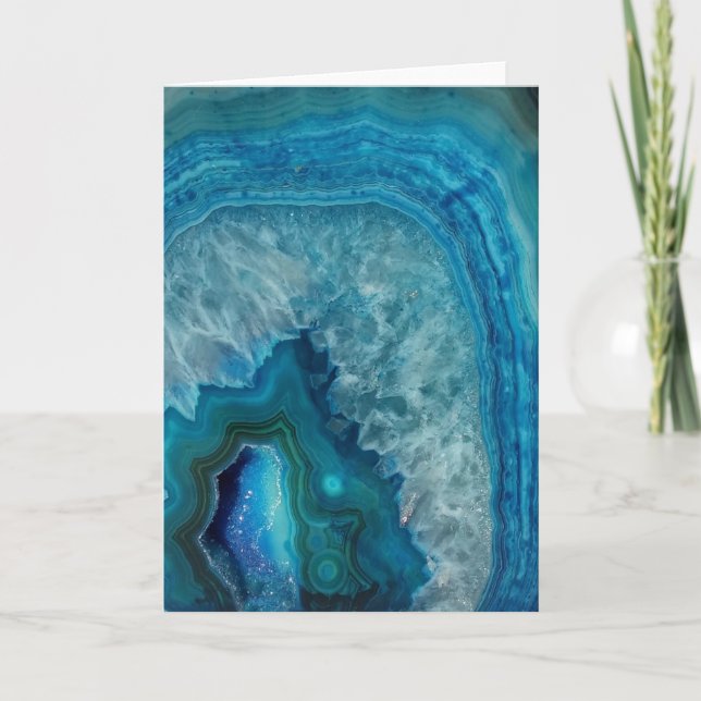Cartes Pour Fêtes Annuelles Agate bleue (Devant)