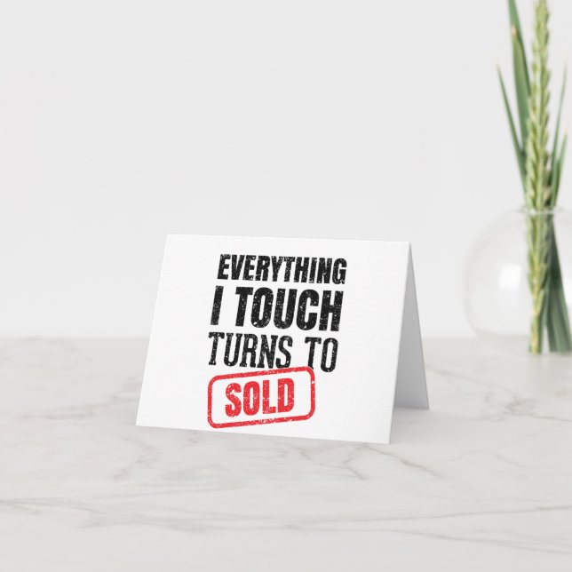 Cartes Pour Fêtes Annuelles Agent immobilier drôle   (Devant)