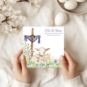 Cartes Pour Fêtes Annuelles Agile aquarelle Christian Pâques