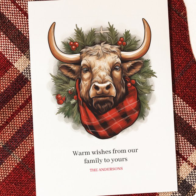 Cartes Pour Fêtes Annuelles Agritourisme Russe Red Buffalo (Créateur téléchargé)