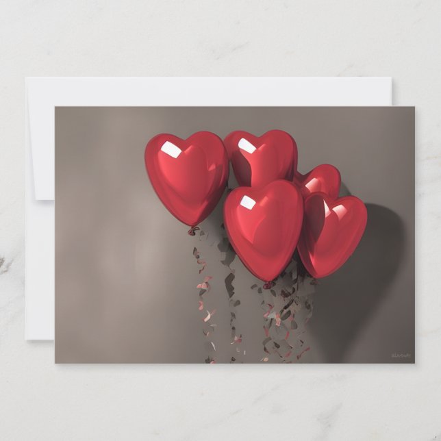 Cartes Pour Fêtes Annuelles Ai Robots Valentines Coeurs de jour (Devant)